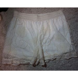 White Lace Shorts from brand Freckles ✨